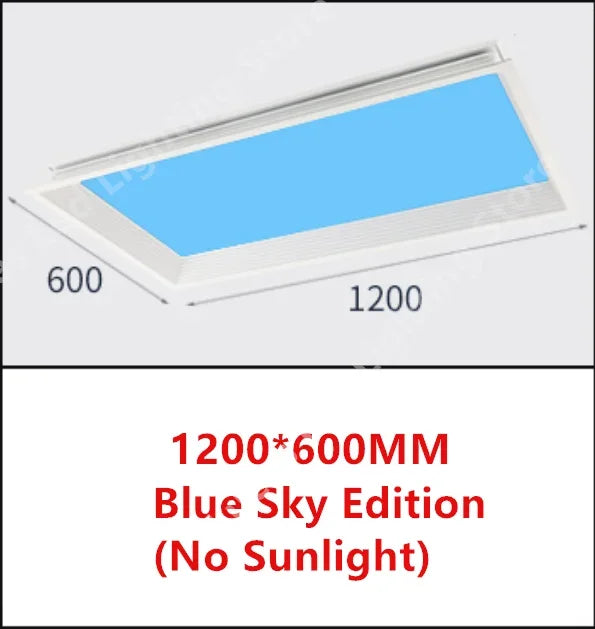 Blue Ceiling Light Minimalist Sky LED Lights Square Panel Light for Bedroom Indoor Kids Room Lamp Semi Flush Mount Ceiling Light