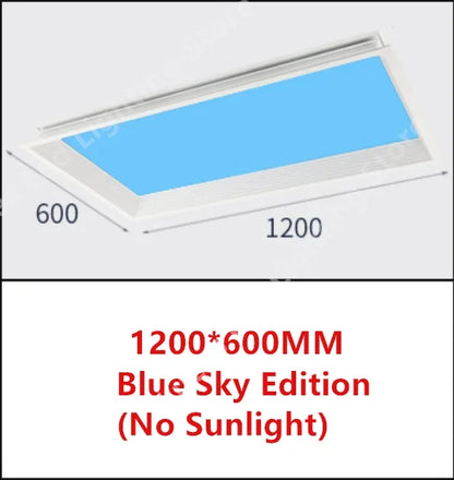 Blue Ceiling Light Minimalist Sky LED Lights Square Panel Light for Bedroom Indoor Kids Room Lamp Semi Flush Mount Ceiling Light