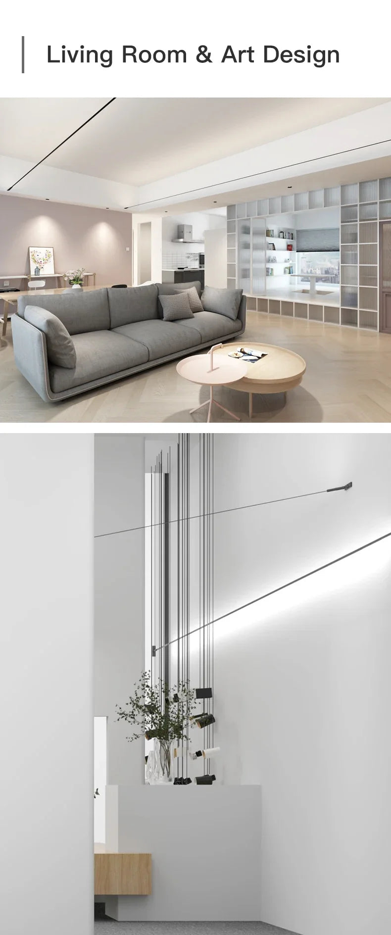Modern Skyline Wall Lamp Black and White Linear Background LED Bar with Living Room Home Decorative Bathroom Light