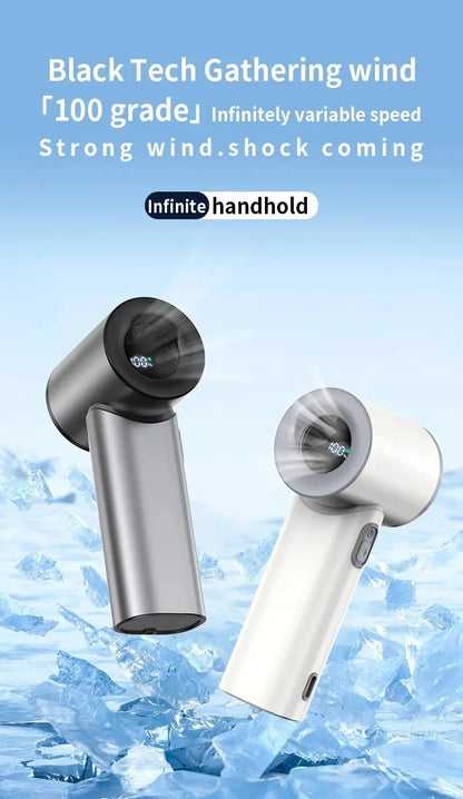 Mini Wind Cannon Handheld Fan USB Rechargeable Portable High Speed Fan for Outdoor Pocket Small Fan