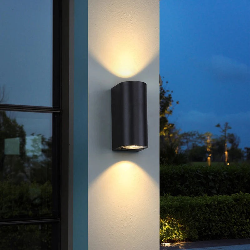 Waterproof LED Outdoor Wall Lamp IP65 Upper Lower Lighting Porch Garden Lamp Indoor Bedroom Bedside Home Decor Wall Light