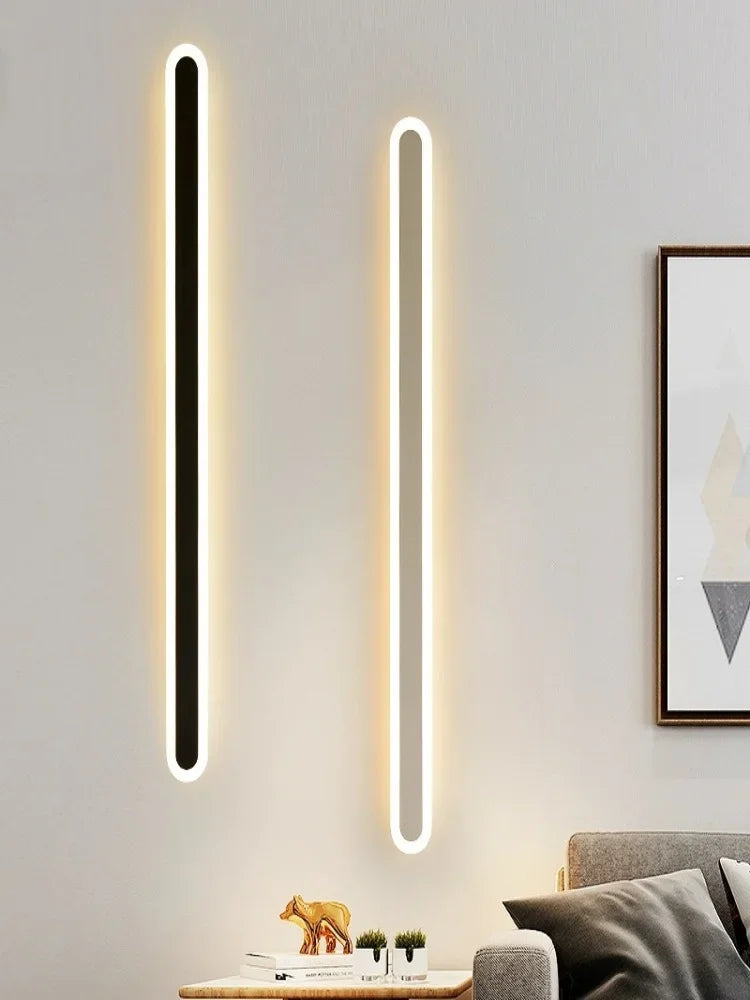 Modern Minimalist LED Strip Wall Lamp Interior Decorative Line Lamp Balcony Bedroom Living Room Lamp