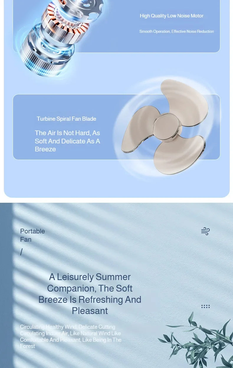 New oscillating electric fan 360-degree oscillation wireless charging air circulator fan multi-speed adjustable minimalist style