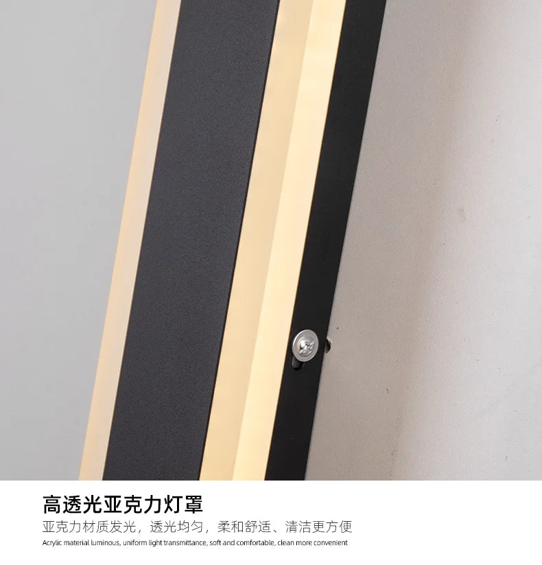 Outdoor Wall Lamps Waterproof Line Minimalist wall Lights Long Strip IP65 Garden park Decoration Villa Background Wall Lights