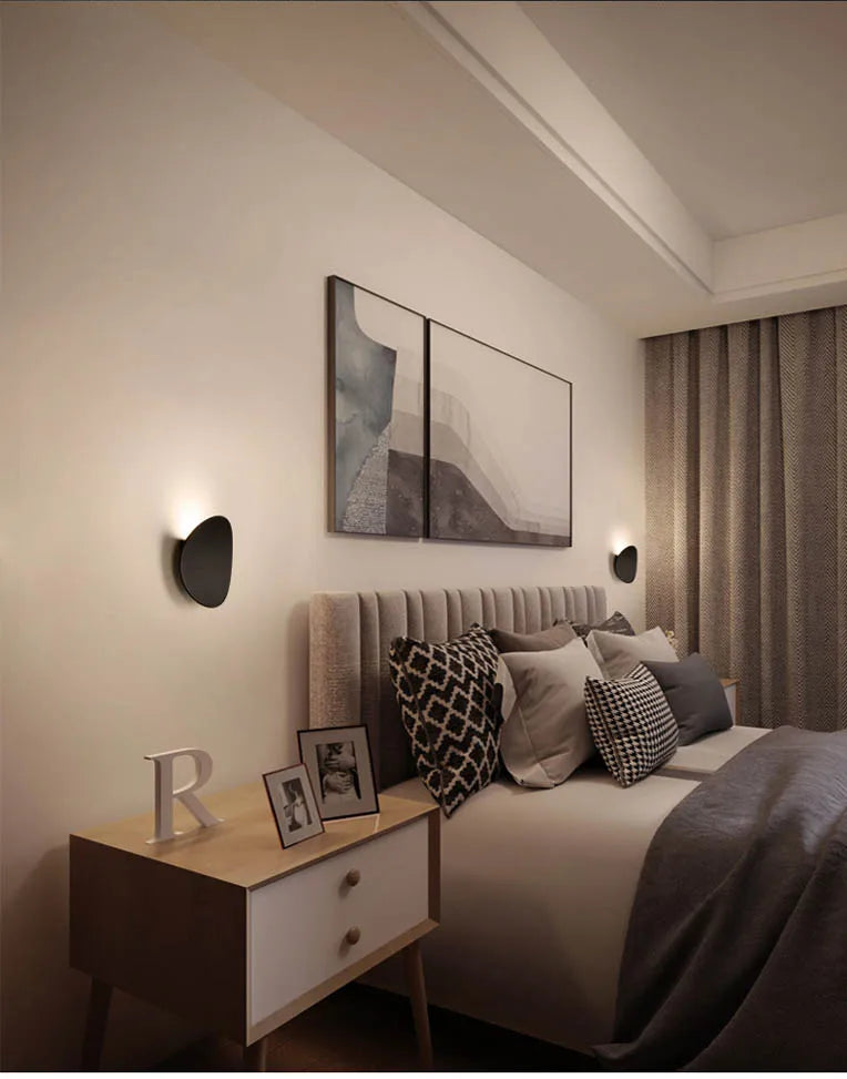 Modern Simple Outdoor Waterproof LED Wall Washer Stair Aisle Bedroom Sofaside Creative Artistic Atmosphere Round Wall Lamp