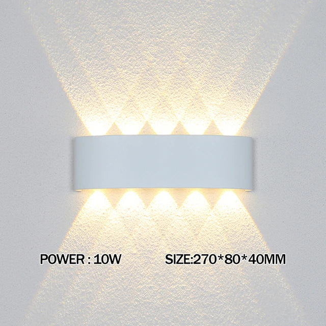 LED Wall Light IP65 Outdoor Waterproof Garden Fence Aluminum Indoor Fashion Wall Lamp For Bedroom Bedside Living Room Stairs