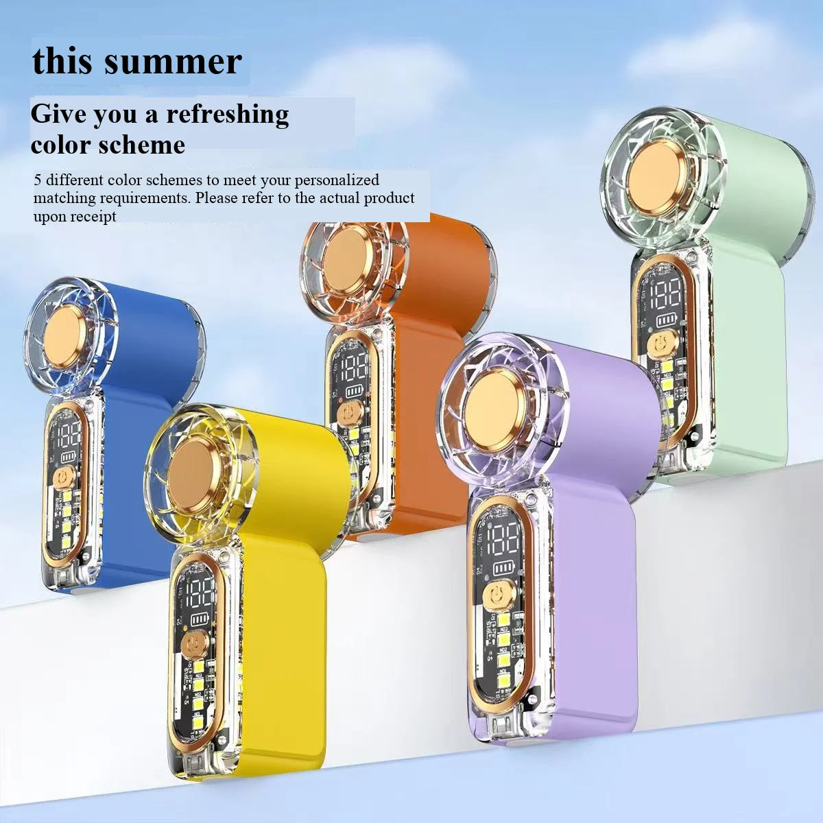 USB-charged high-speed mini handheld fan, portable for outdoor travel
