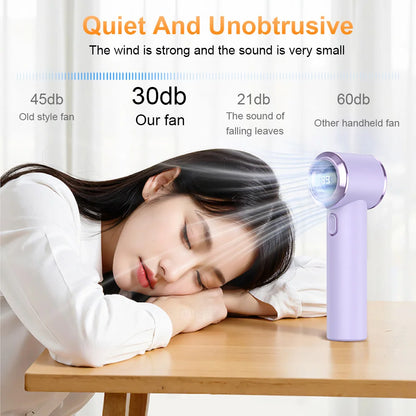 Portable Mini Fan High Speed Handheld Fans 199 Speeds Wind Adjustable 2000mAh USB Rechargeable Personal Small Fan for Outdoor