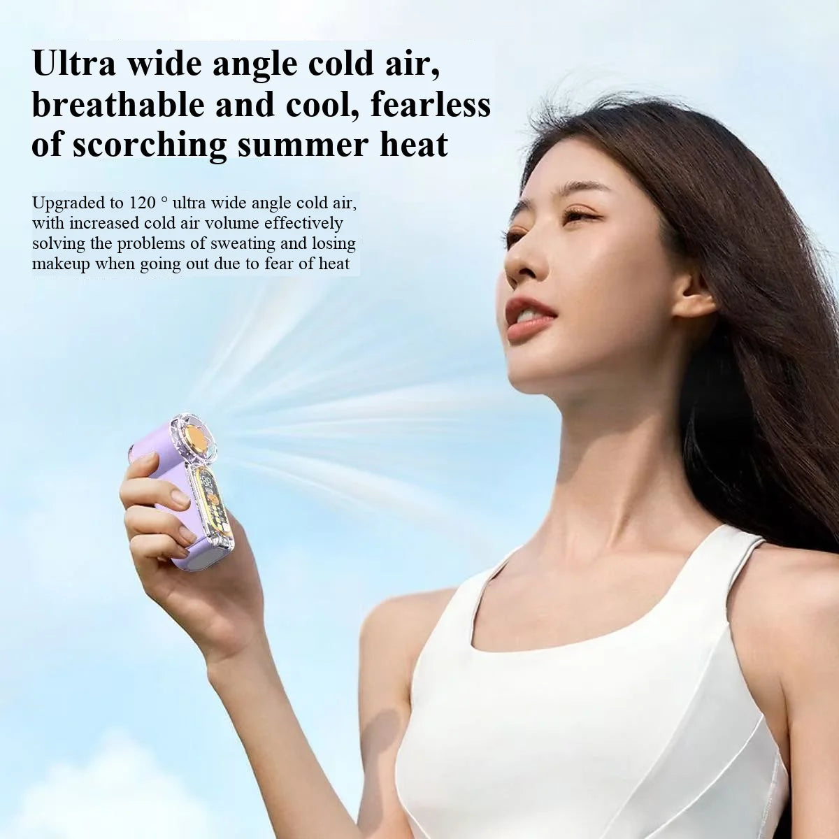 USB-charged high-speed mini handheld fan, portable for outdoor travel
