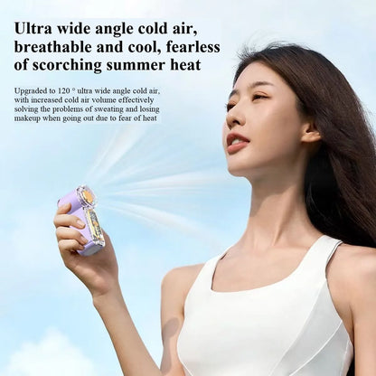 USB-charged high-speed mini handheld fan, portable for outdoor travel