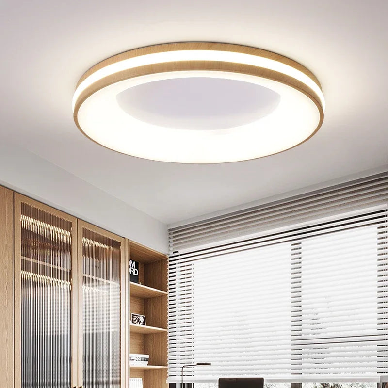Nordic Macaron Ceiling Lamp Modern Remote Dimming Decor Light Living Room Bedroom Study Kitchen Indoor Home LED Ceiling Light