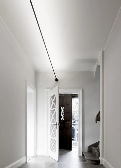 Modern Minimalist Wall Lamp Black White Skyline Linear LED Bar Strips Sconce Wall Light for Living DIY Background Decor