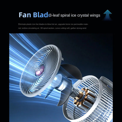 Vertical Fan 5-Speed Air Circulation Device With Timer Oscillating Adjustable Height Type-C Rechargeable Standing Fan For Beach