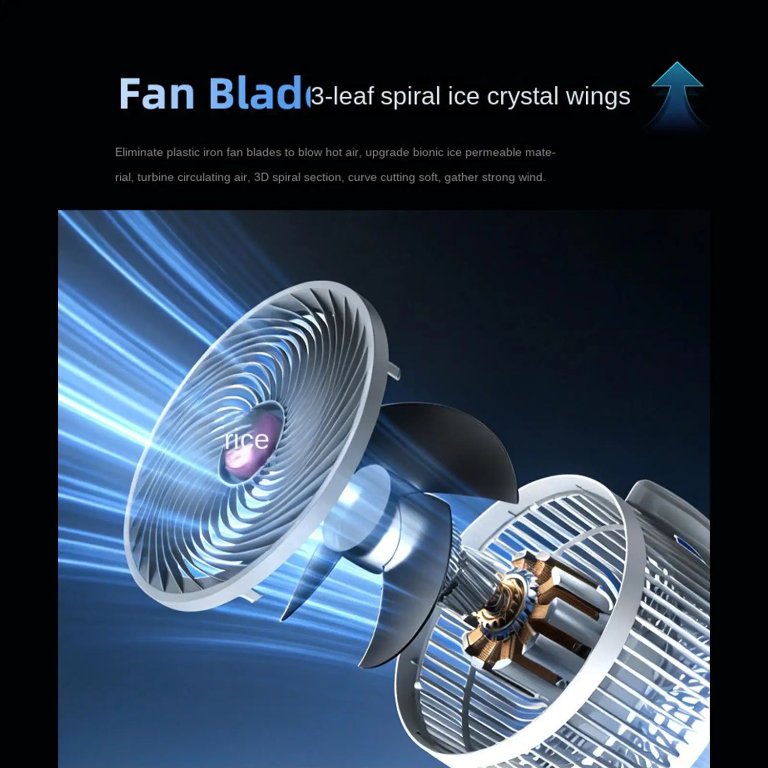 Tower Fan 5-Speed Air Circulation Device with Timer Oscillating Type-C Rechargeable Adjustable Height Standing Fan Tower for
