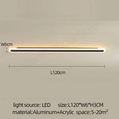 Modern Outdoor Long Strip LED Wall Lamp Waterproof IP65 Stair Wall Fitting Villa Living Room Corridor Lamp Courtyard Garden Lamp