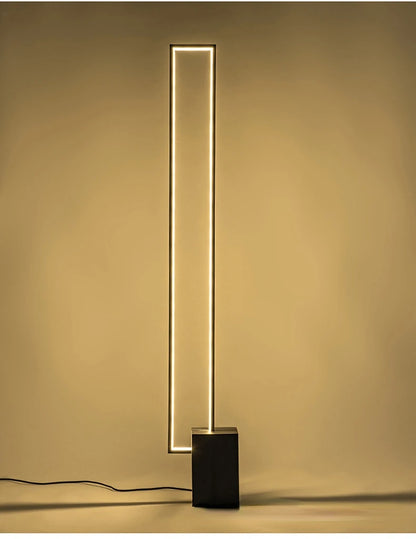Nordic Simple Living Room Floor Lamp Modern Led Vertical Square Floor Light Bedroom Dimmable Indoor Lighting 2024 Led Luminairas
