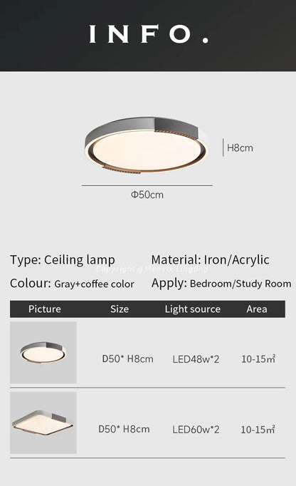 Modern LED Ceiling Lamp Bedroom Study Fixture Round White Home Art Design Indoor Decoration Living Room Lights Lustre Lighting