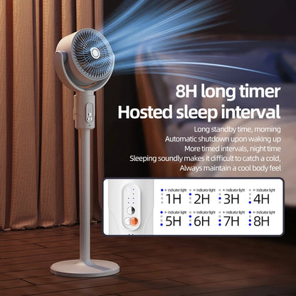 Electric Air Turbine Circulation Fan Floor-standing Fan Five-speed Adjustable Air Circulation Fan Adjustable Height Rechargeable
