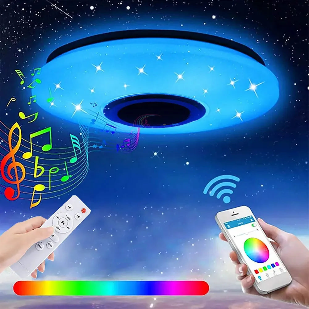 Smart Ceiling Lights Round Modern Ceiling Lamps RGB Dimming Home Lighting APP Bluetooth Music Light With Remote Control For Home