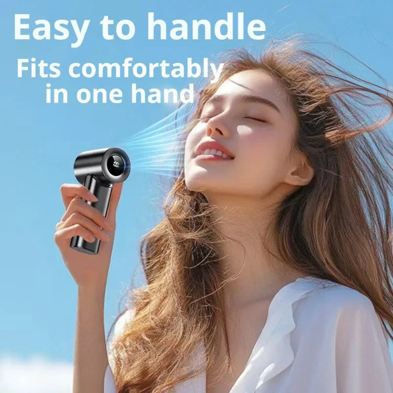 Mini Wind Cannon Handheld Fan USB Rechargeable Portable High Speed Fan for Outdoor Pocket Small Fan