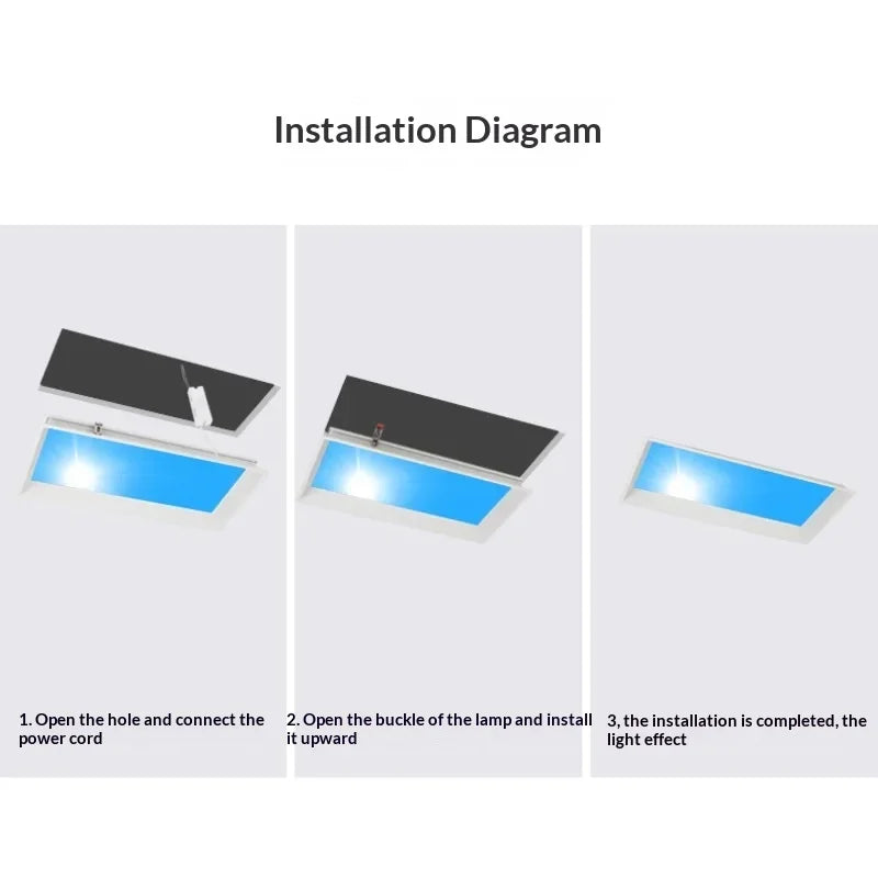 Blue Sky Light Ceiling Lamp for Bathroom Indoor Decor Panel Kids Room Lamp Kitchen Natural Lighting Surface Ceiling Chandelier