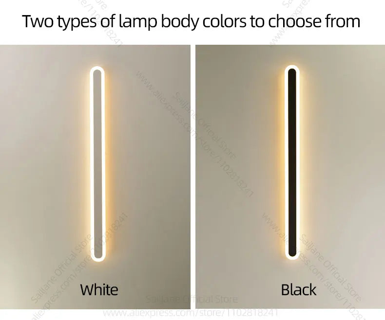 Modern Outdoor Long Strip LED Wall Lamp Waterproof IP65 Stair Wall Fitting Villa Living Room Corridor Lamp Courtyard Garden Lamp