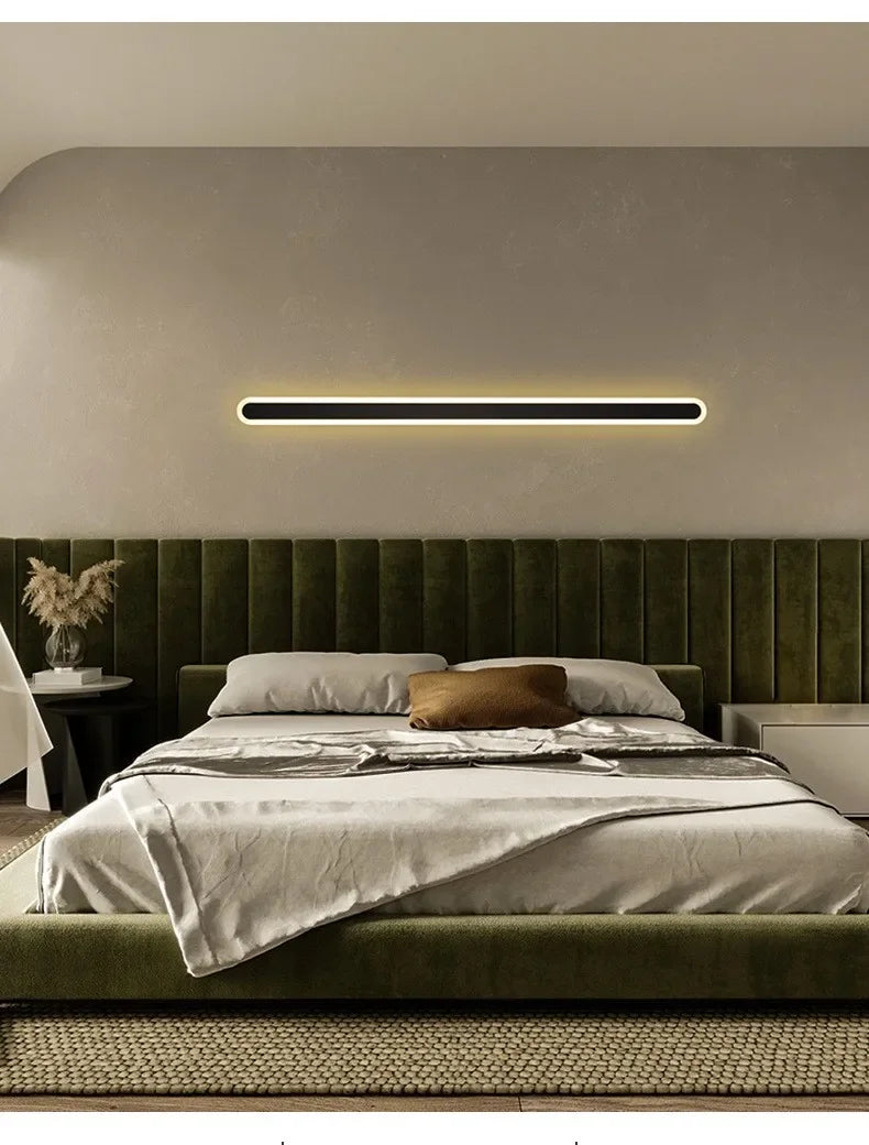 Modern Minimalist LED Strip Wall Lamp Interior Decorative Line Lamp Balcony Bedroom Living Room Lamp