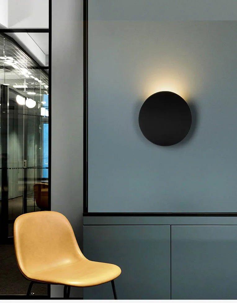 Modern Simple Outdoor Waterproof LED Wall Washer Stair Aisle Bedroom Sofaside Creative Artistic Atmosphere Round Wall Lamp