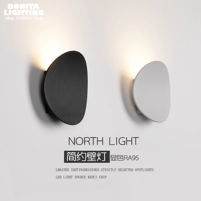 Modern Simple Outdoor Waterproof LED Wall Washer Stair Aisle Bedroom Sofaside Creative Artistic Atmosphere Round Wall Lamp