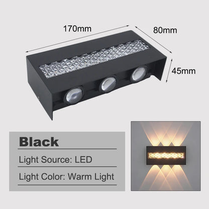 Outdoor Waterproof LED Wall Light IP65 Aluminum Simple Design Suitable for Corridor Garden Staircase Exterior Wall Bedroom Livin