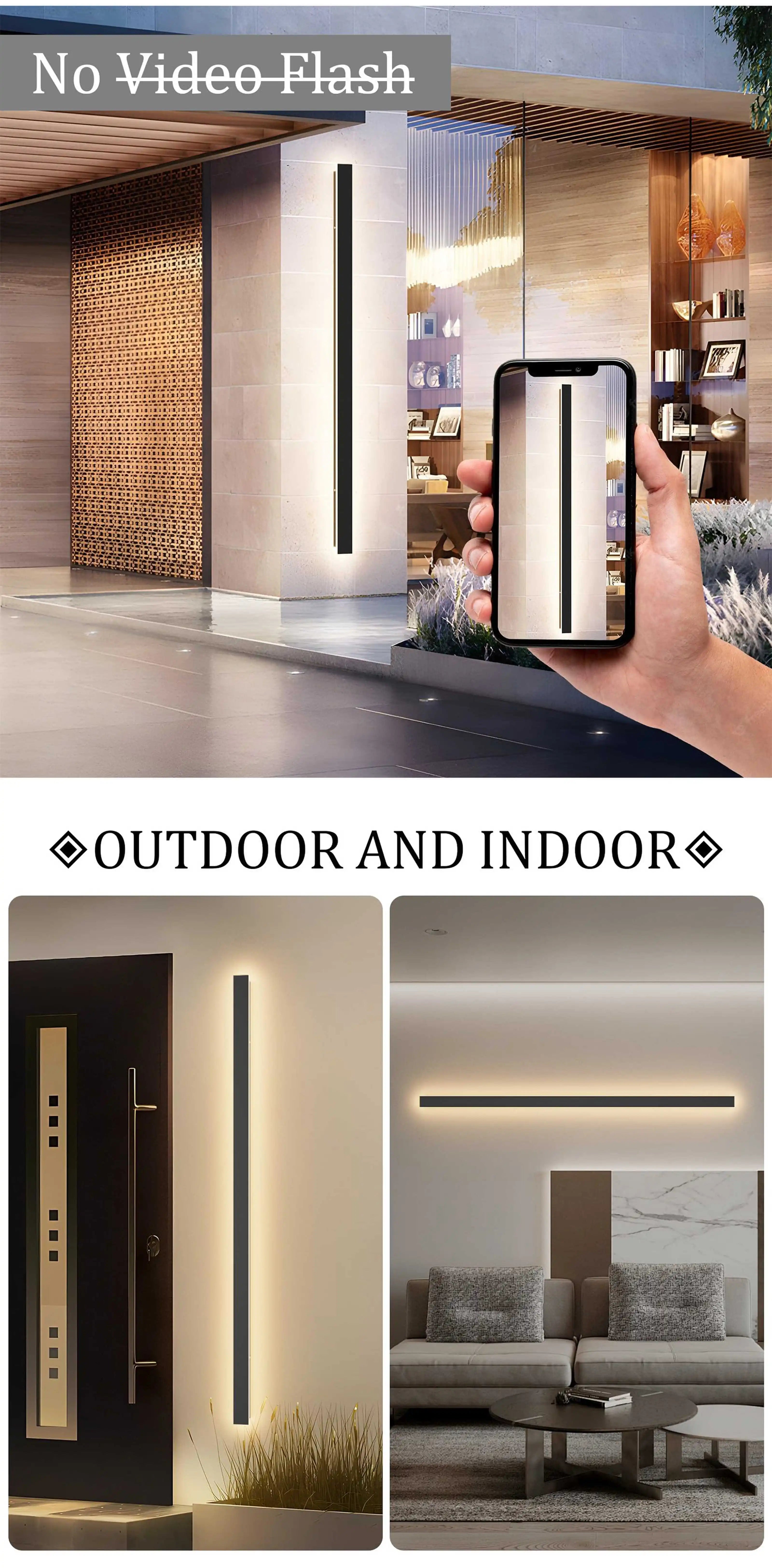 Waterproof Wall Lamp LED Outdoor Garden Wall Lamps Stair Garden Lamp Living Room Bedroom Ip65 Black Wall Lights
