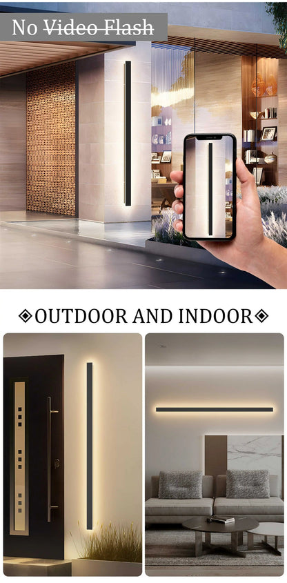 Waterproof Wall Lamp LED Outdoor Garden Wall Lamps Stair Garden Lamp Living Room Bedroom Ip65 Black Wall Lights