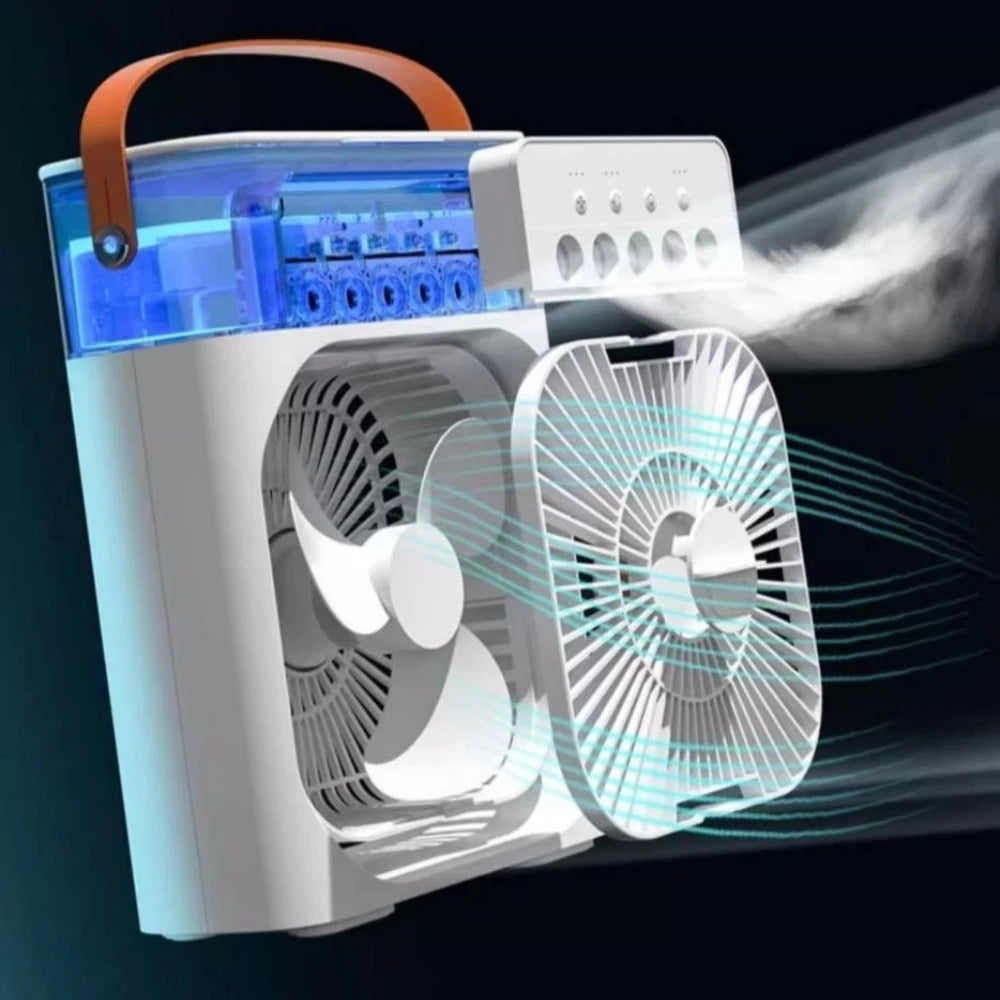 3 In 1 Fan AIr Conditioner Household Mini Air Cooler LED Night Light Portable Humidifier Air Adjustment Fan Office Home Fan