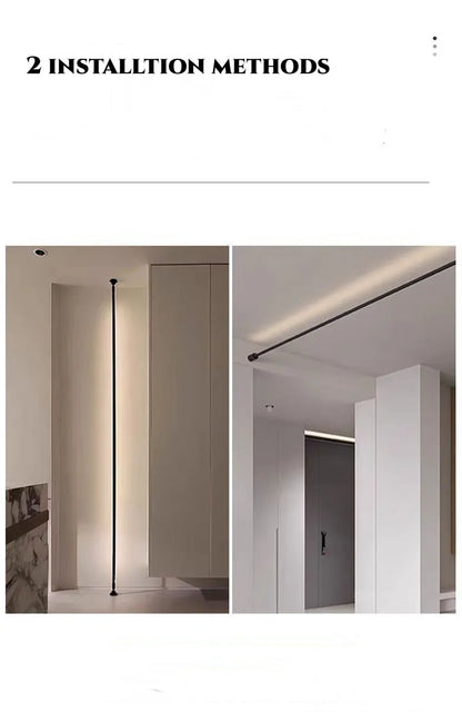 5m/8m/9m Skyline Linear Light COB LED Wall Lamp Living Room Art Exhibition Background Decor Bedroom Minimalist LED Strips Sconce