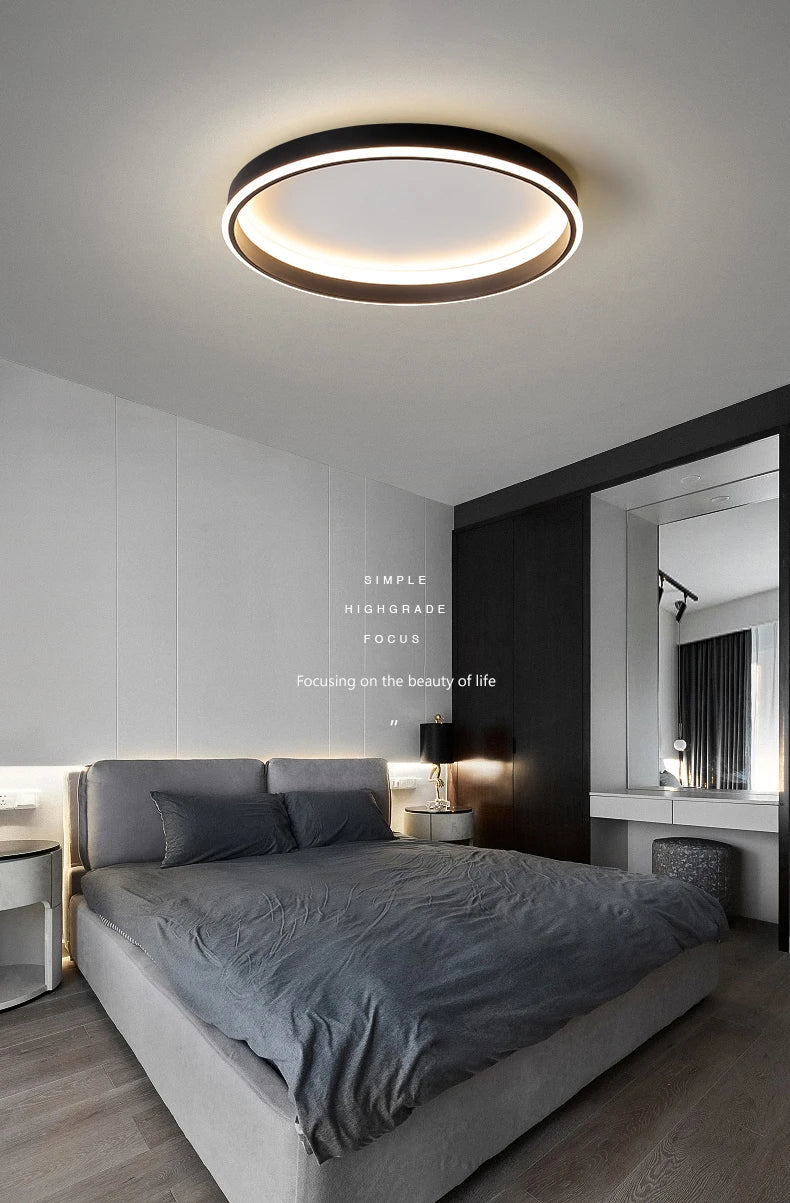 Simple Round Bedroom Led Ceiling Lights Modern Home Decor Lampen Nordic Living Room Lamp Lighting Minimalist Ins Room Study Lamp