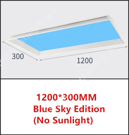 Blue Ceiling Light Minimalist Sky LED Lights Square Panel Light for Bedroom Indoor Kids Room Lamp Semi Flush Mount Ceiling Light