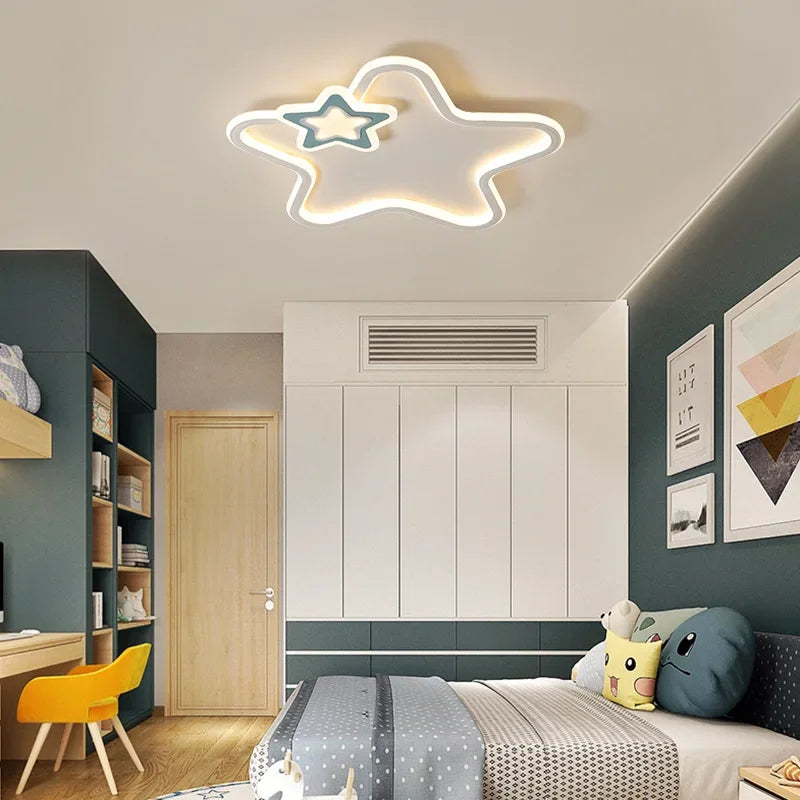 Modern Star LED Ceiling Lamp Cute Children bedroom ceiling lights Living Room Study Aisle Balcony Home Decor Lighting Fixture