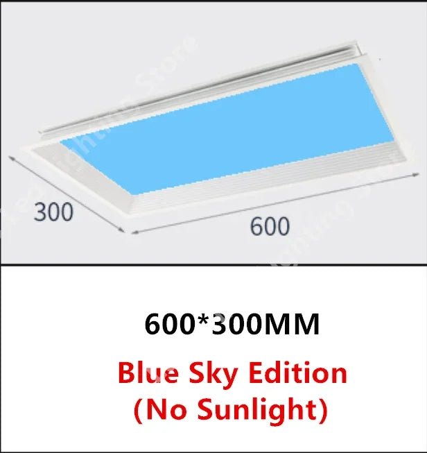 Blue Ceiling Light Minimalist Sky LED Lights Square Panel Light for Bedroom Indoor Kids Room Lamp Semi Flush Mount Ceiling Light