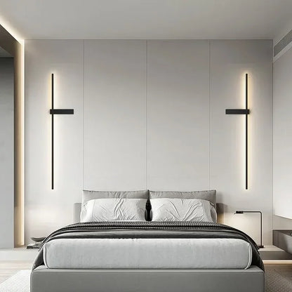 LED Wall Lamp Modern Minimalist Strip Wall Decor Lights Lighting for Bedroom Bedside Living Room TV Sofa Lobby Background Decor