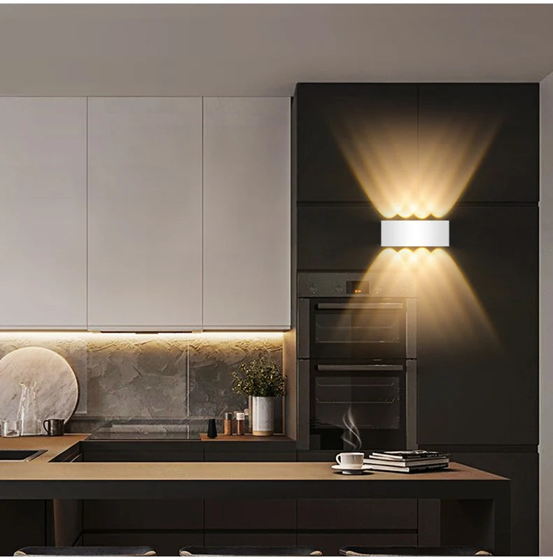 LED Wall Lamp Outdoor Waterproof IP65 Garden Lighting A85-265V Interior Wall Light Indoor For Bedroom Stairs Fixture Wall Lamps