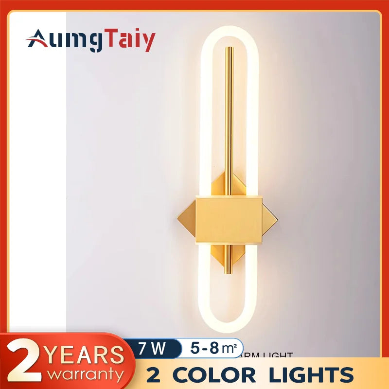 Nordic minimalist LED Wall Lamp for Bedroom Bedside Living Room Study Stairs Home Decor Indoor Lighting Fixture Luster