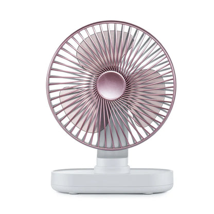 Wireless Desktop Fan 7 Inch Oscillating 4 Speeds Rechargeable USB Air Cooling Fan 90° Adjust Portable Home Office Camping Fan