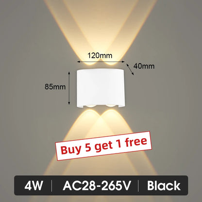 LED Wall Lamp Outdoor Waterproof IP65 Garden Lighting A85-265V Interior Wall Light Indoor For Bedroom Stairs Fixture Wall Lamps