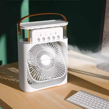 3 In 1 Fan AIr Conditioner Household Mini Air Cooler LED Night Light Portable Humidifier Air Adjustment Fan Office Home Fan