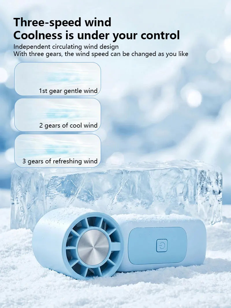 Lenovo High-Speed Strong Wind Handheld Mini Air Cannon Fan USB Rechargeable Portable Cooling Small Fan For Outdoor
