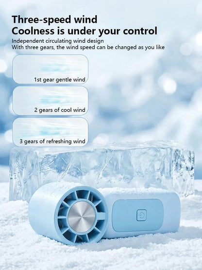 Lenovo High-Speed Strong Wind Handheld Mini Air Cannon Fan USB Rechargeable Portable Cooling Small Fan For Outdoor