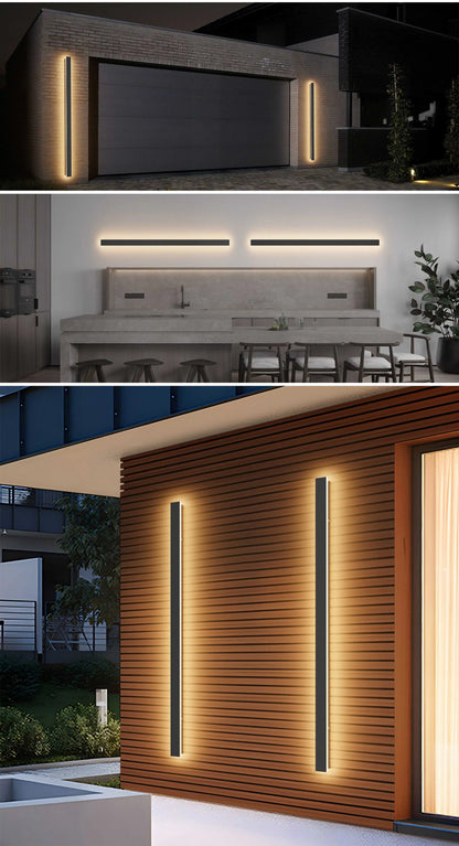 Waterproof Wall Lamp LED Outdoor Garden Wall Lamps Stair Garden Lamp Living Room Bedroom Ip65 Black Wall Lights