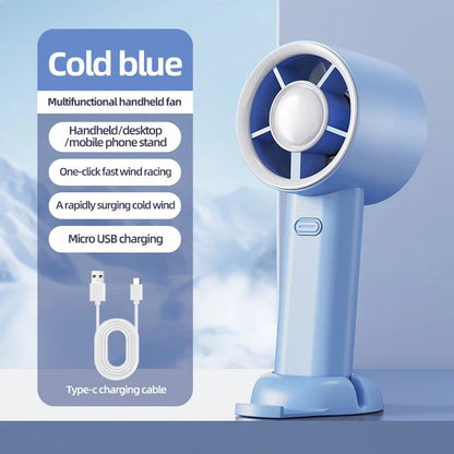 2026 Small Wind Cannon Turbine Outdoor Fan Portable USB Fast Charging Mini Handheld Fan Mute Highspeed Fan For Travel Outdoor