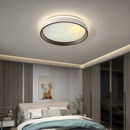 Modern LED Blue Sky Ceiling Lamp Smart Brightness Dimmable Round Ceiling light for Living Room Bedroom Kitchen Moon Lighting