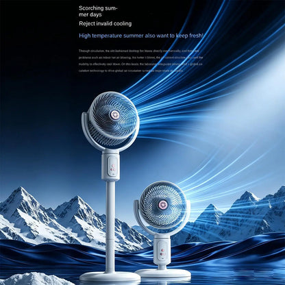 Vertical Fan 5-Speed Air Circulation Device With Timer Oscillating Adjustable Height Type-C Rechargeable Standing Fan For Beach